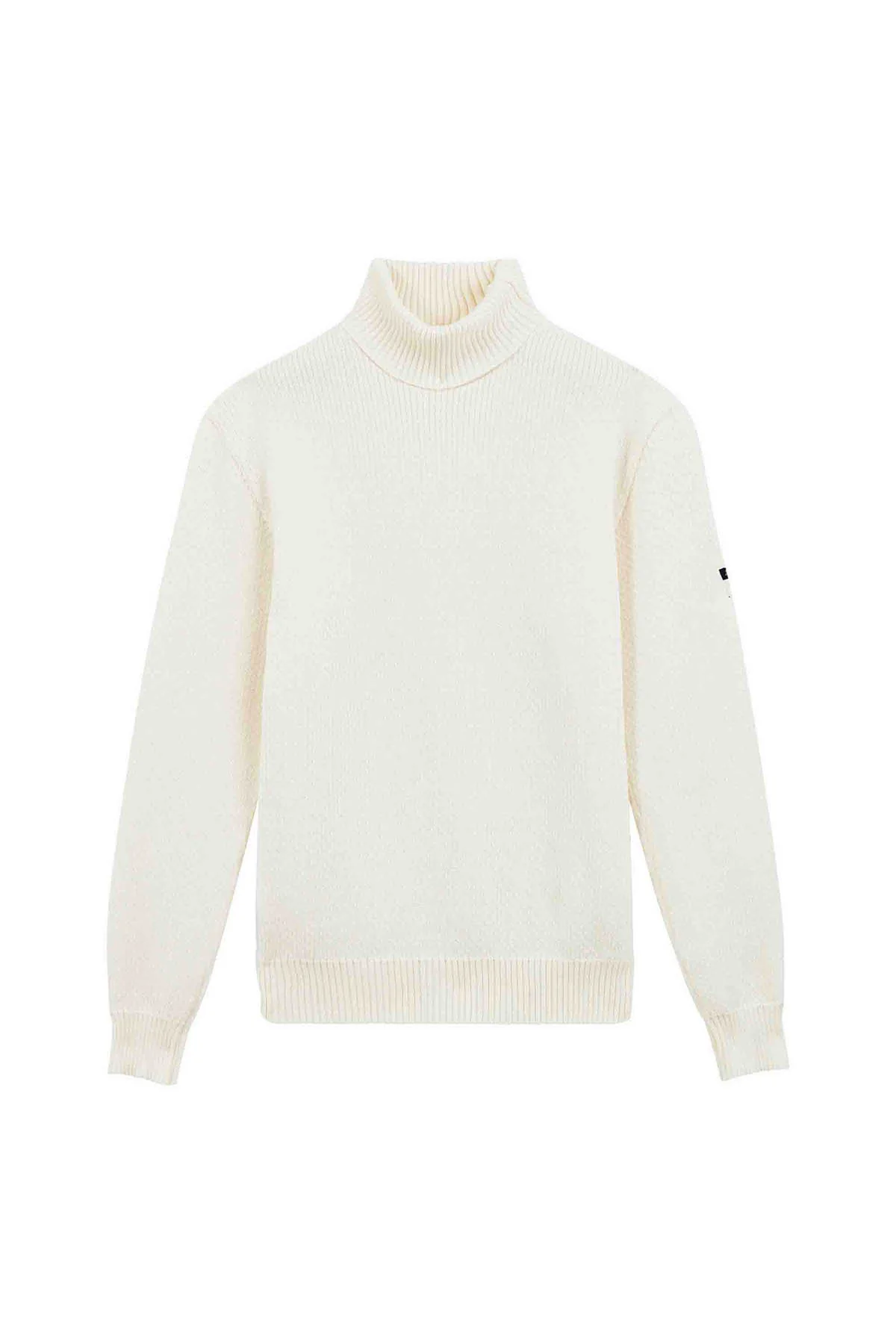 Pull col roulé Norvégien écru pour femme - Image 4