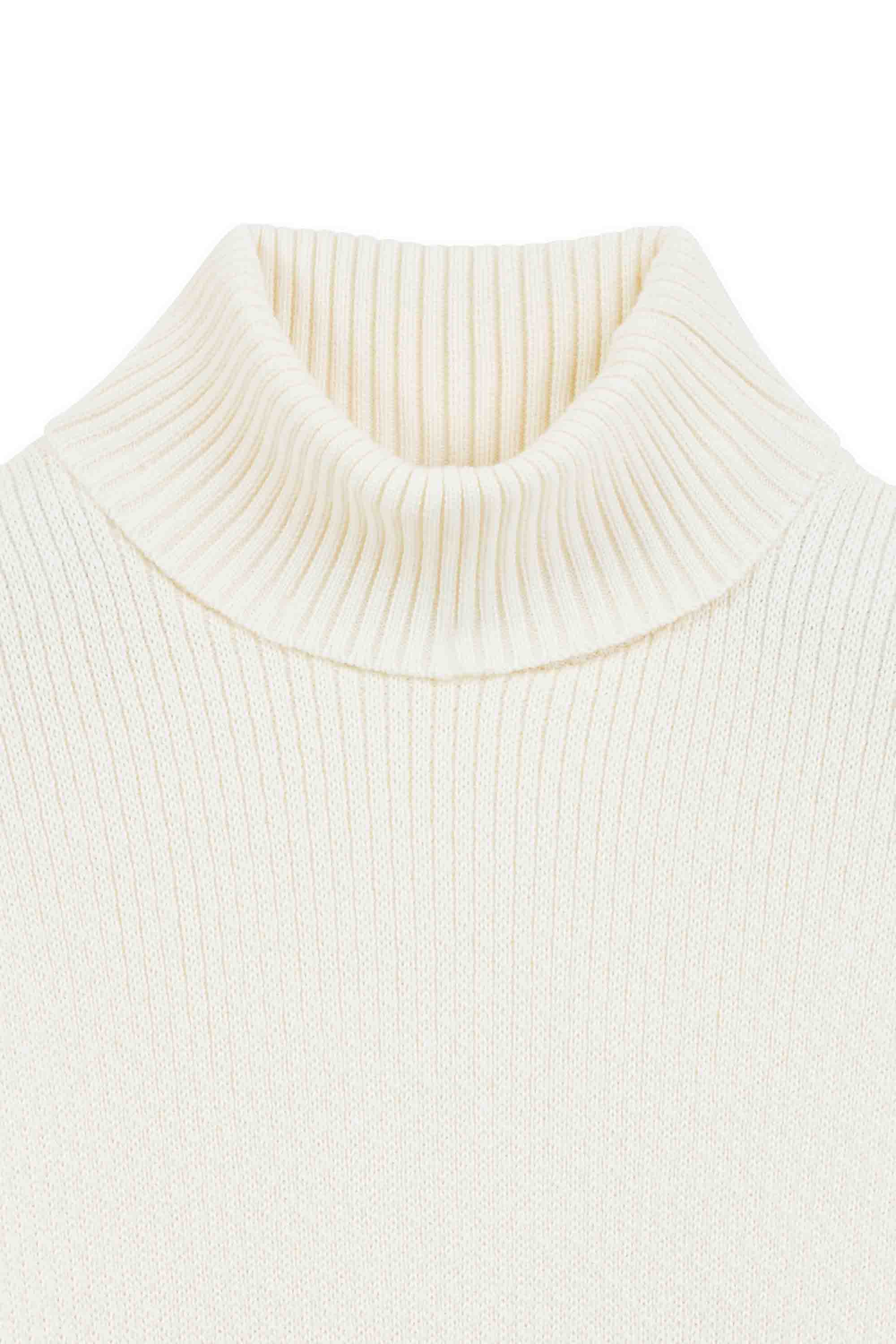 Pull col roulé Norvégien écru pour femme - Image 5