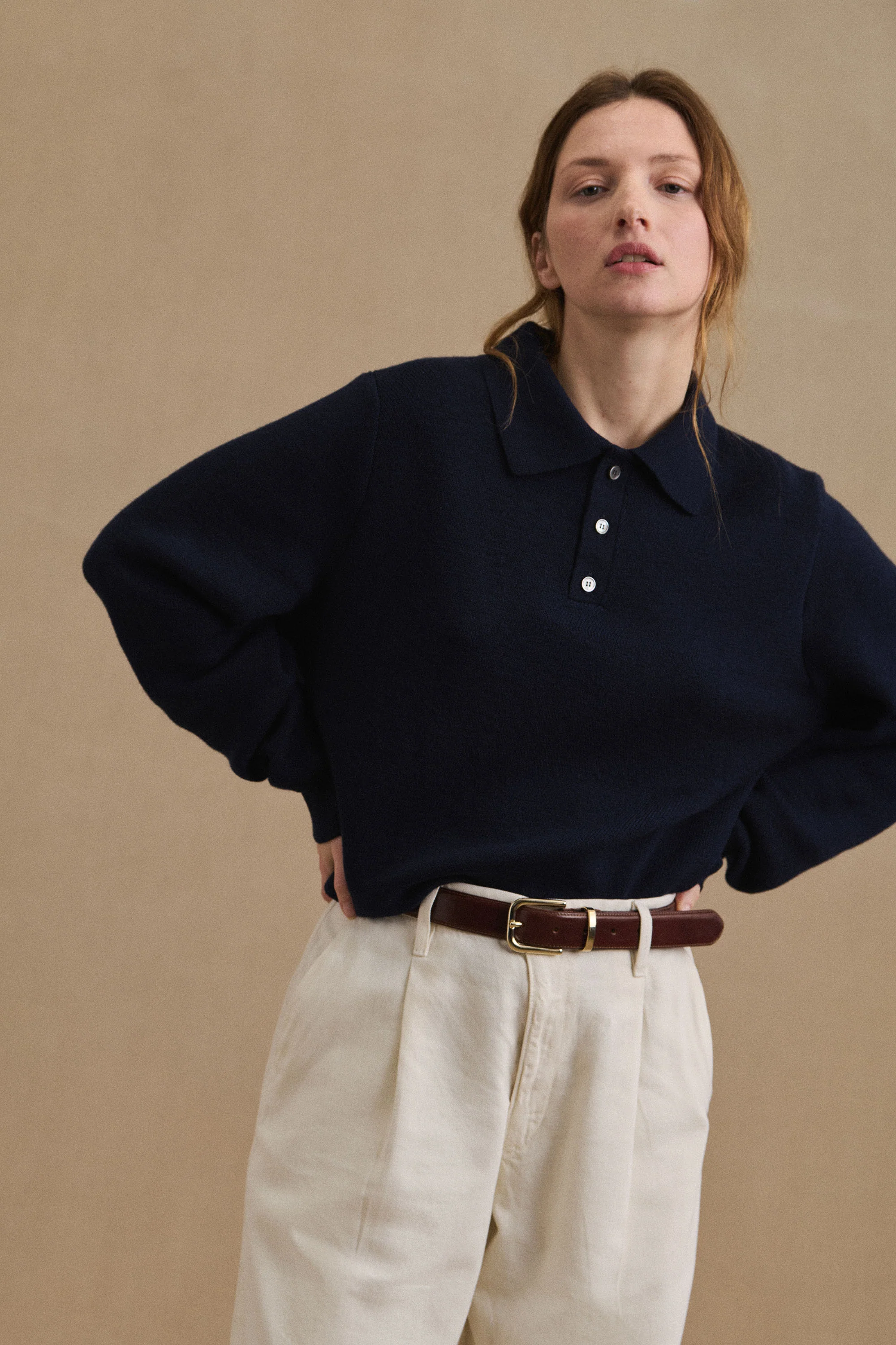 Polo Ange marine pour femme