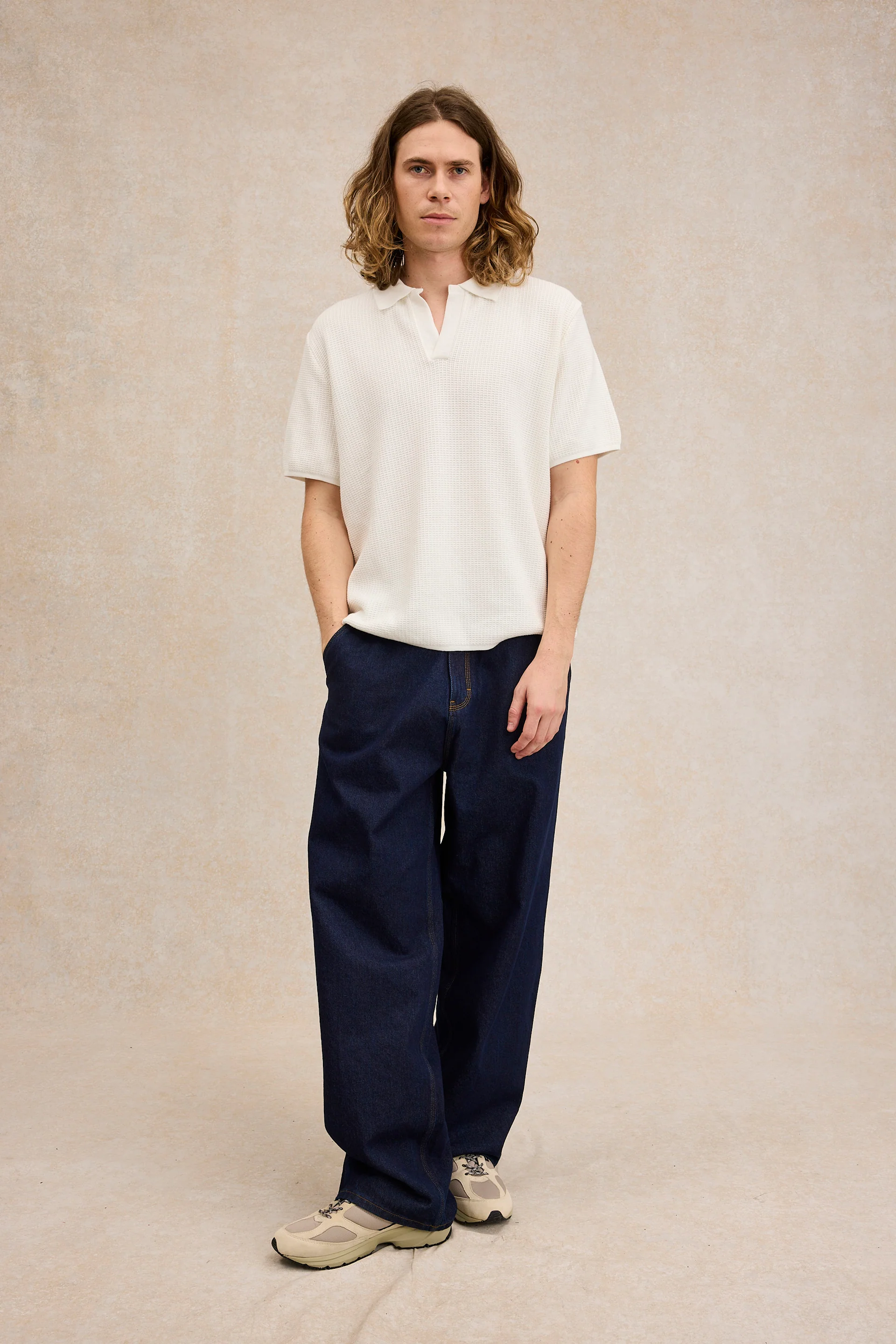 Polo en maille écru pour homme - Image 4