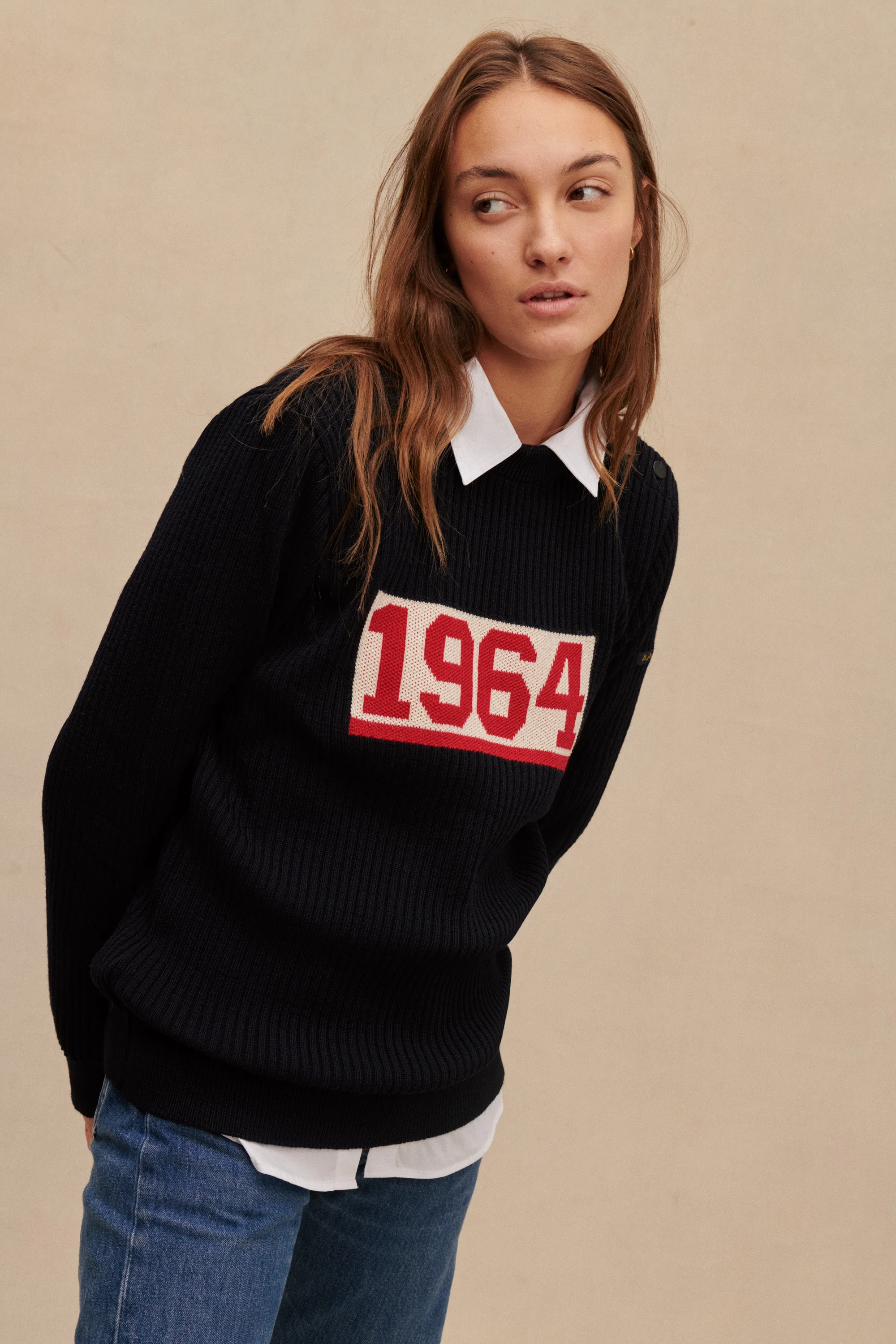 Pull marin 1964 bleu marine pour femme - Image 3