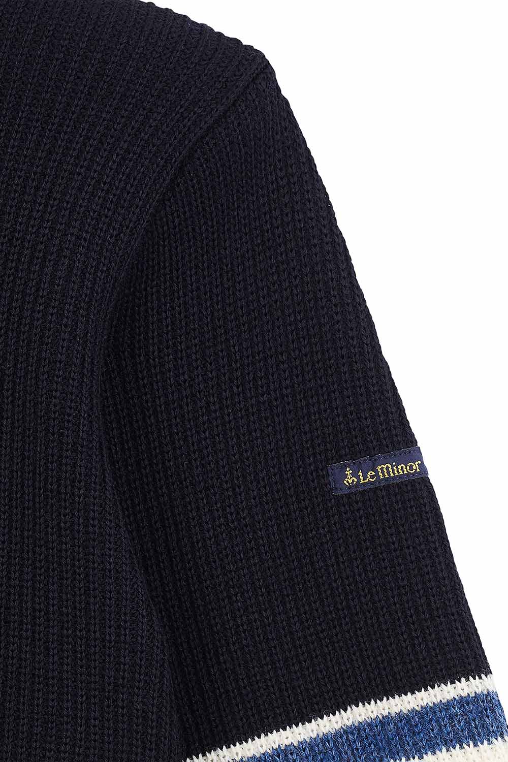 Pull camionneur écru et bleu marine pour femme - Image 6