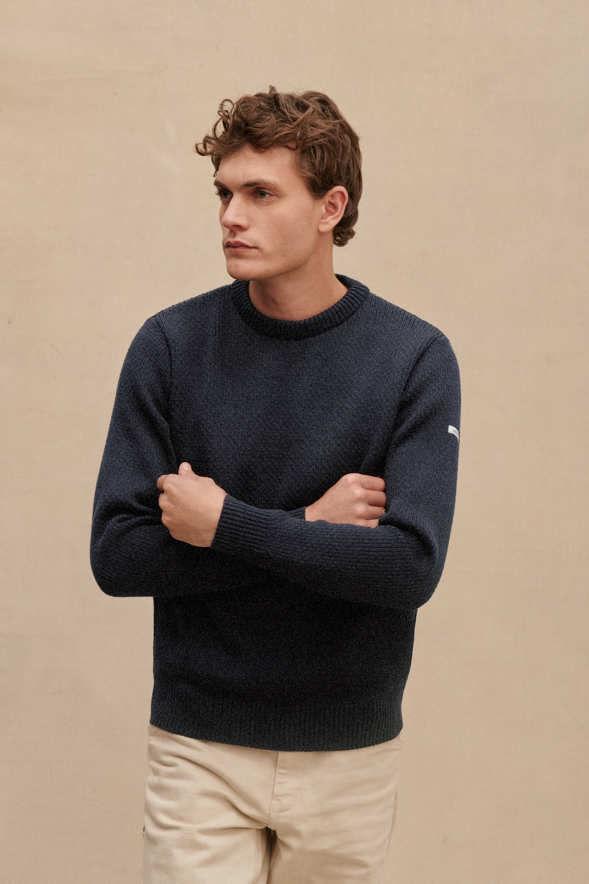 Pull col rond Norvégien gris anthracite pour homme - Image 6