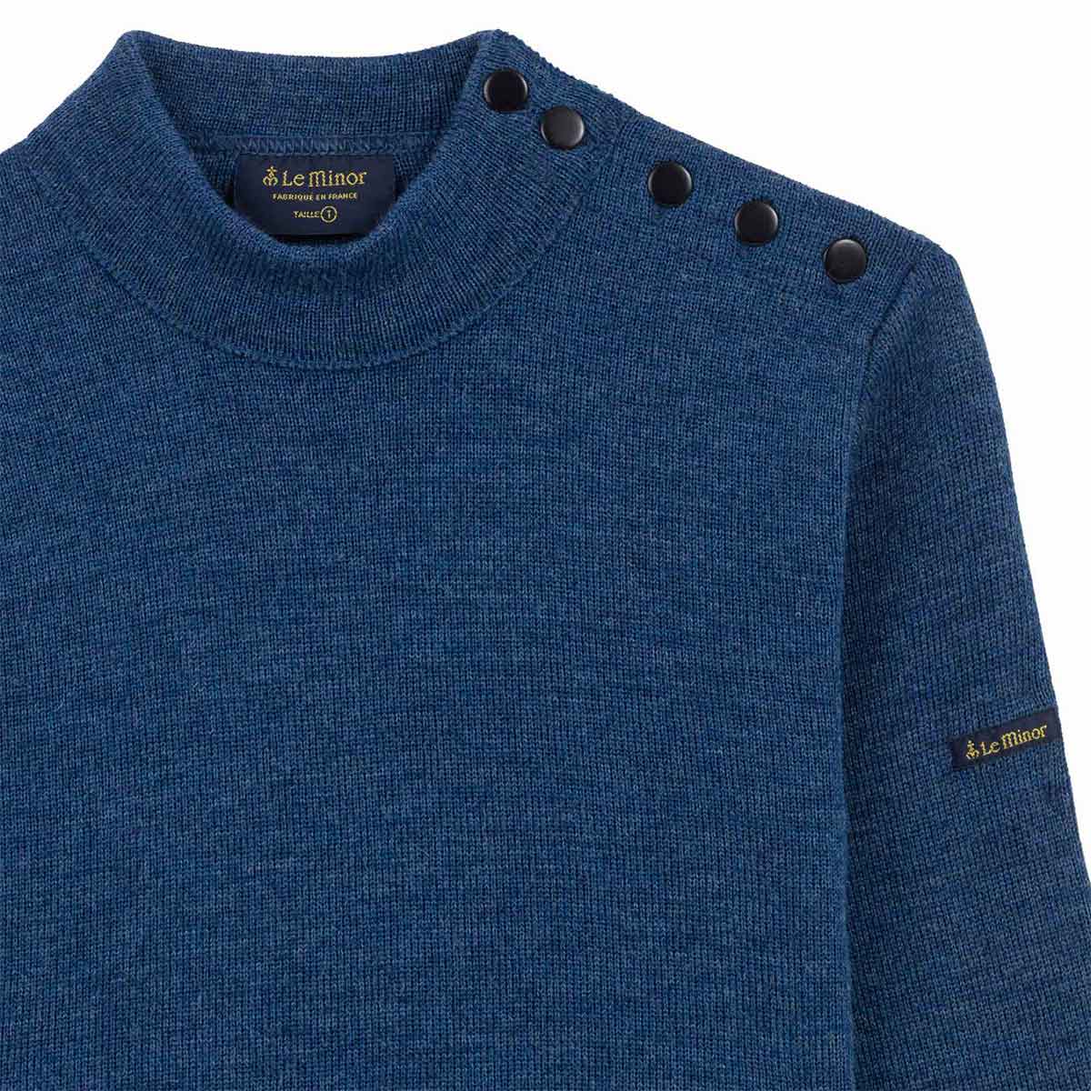 Pull marin bleu denim pour femme - Image 3