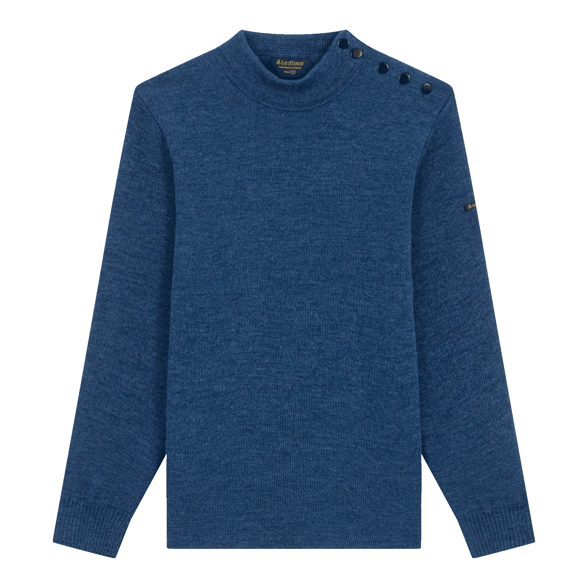 Pull marin bleu denim pour homme - Image 11