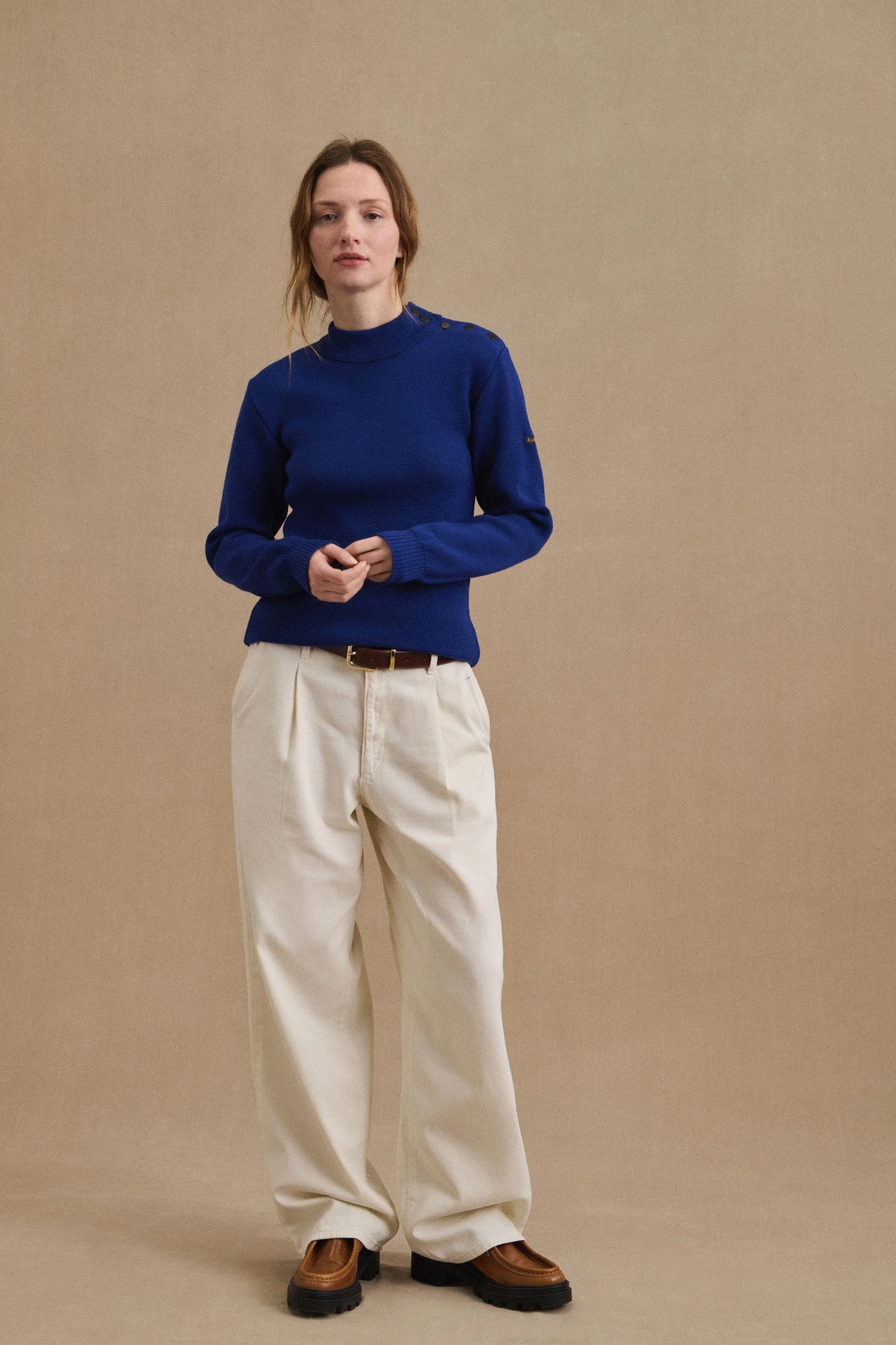 Pull marin bleu roi pour femme - Image 2