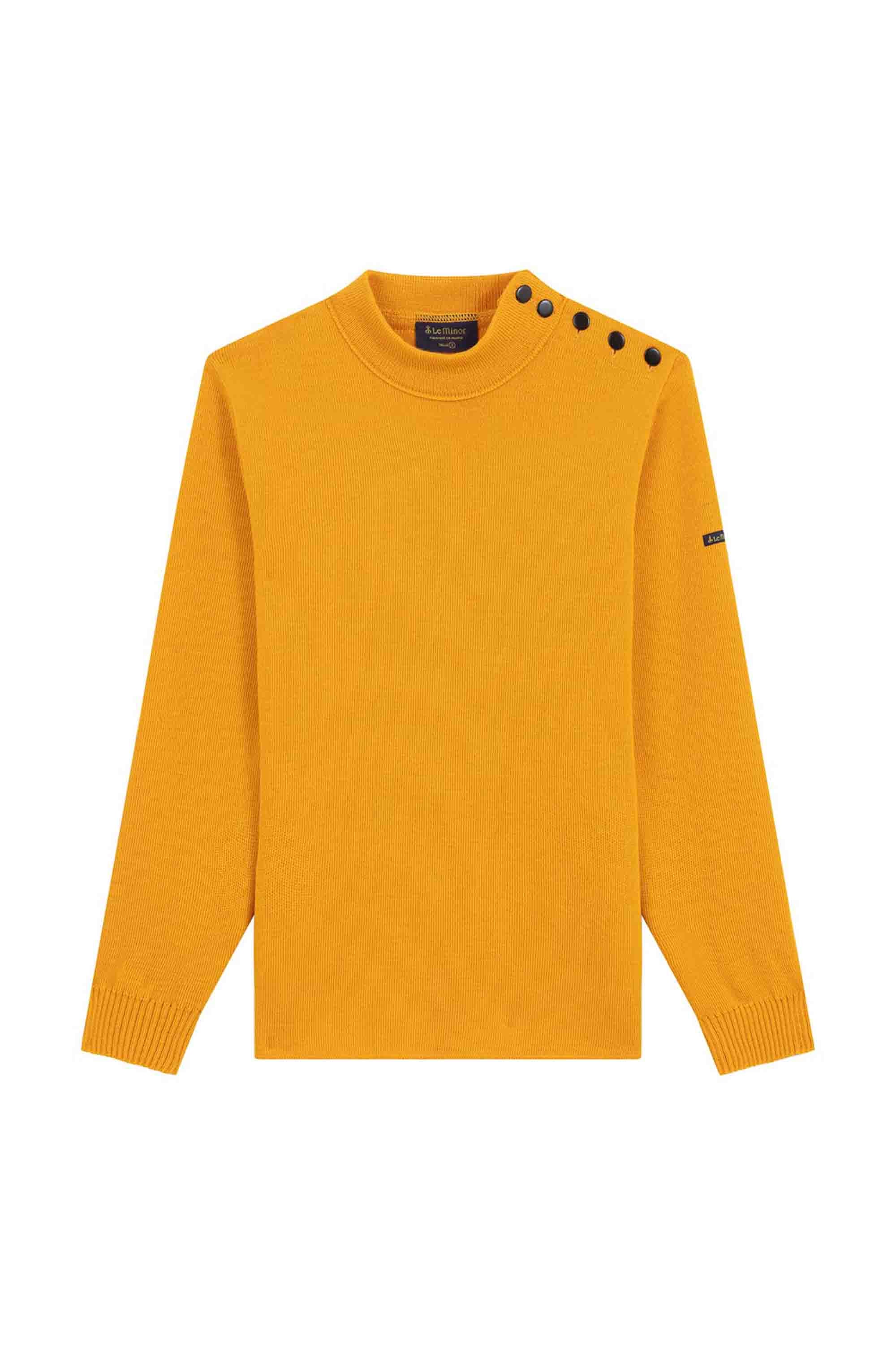 Pull marin jaune pour homme - Image 4