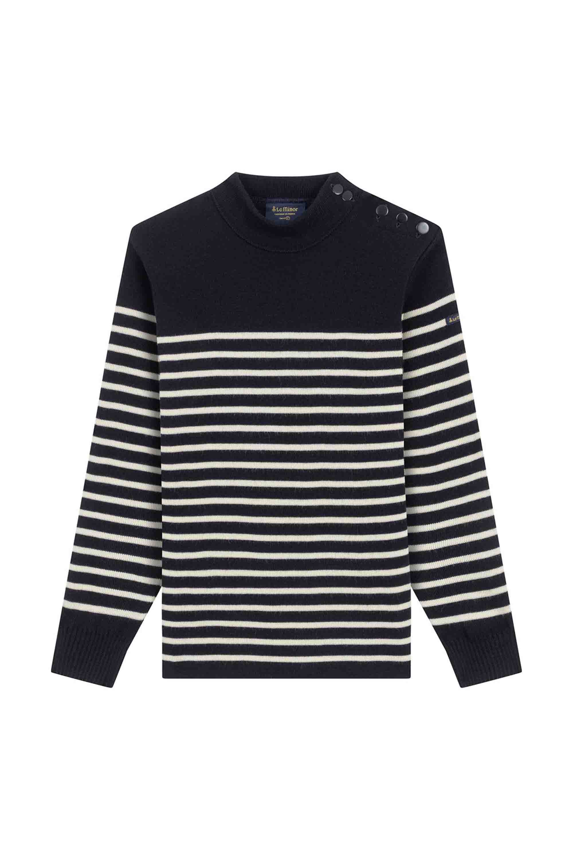 Pull marinière bleu marine pour homme - Image 4