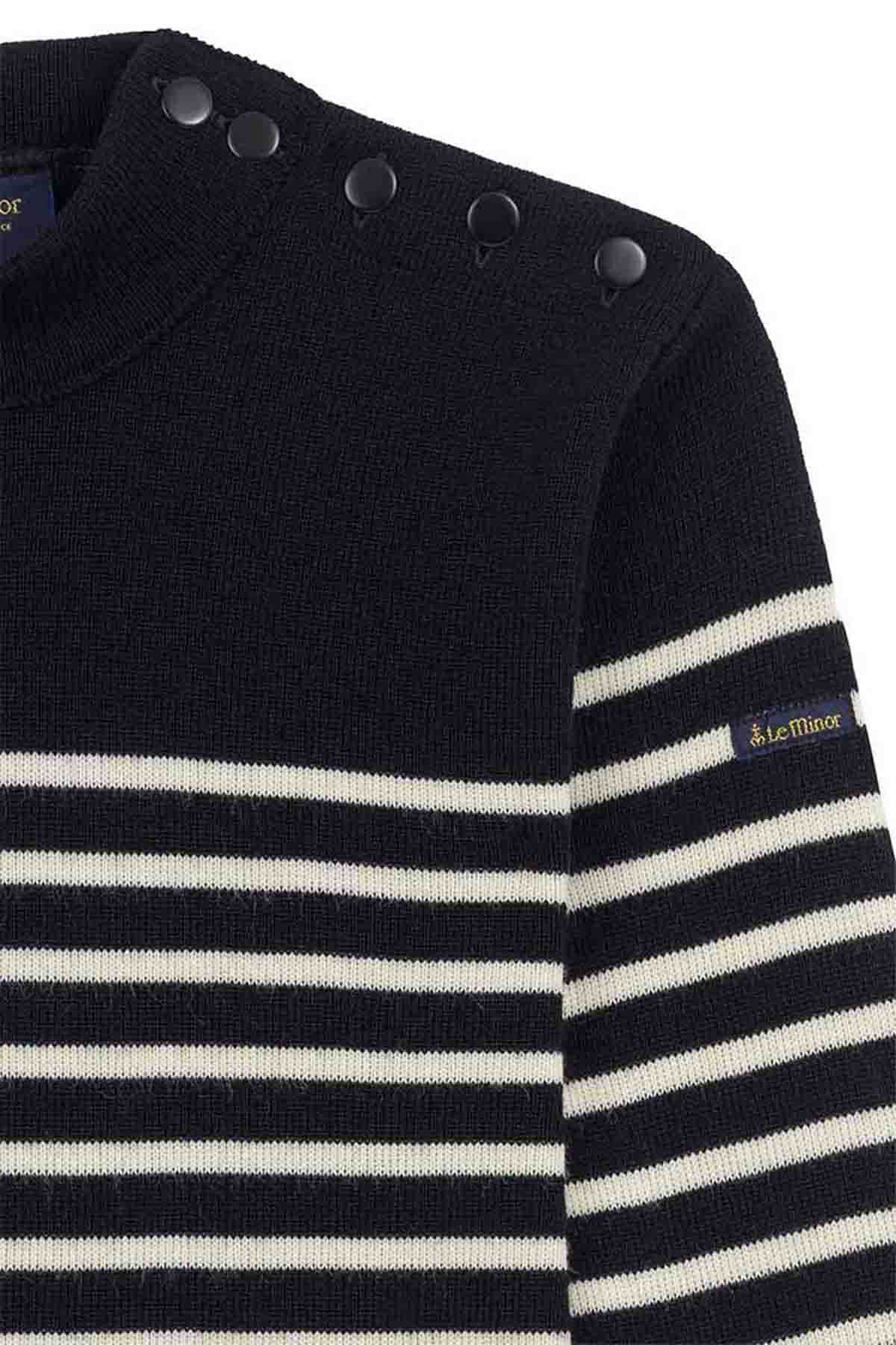 Pull marinière bleu marine pour homme - Image 5