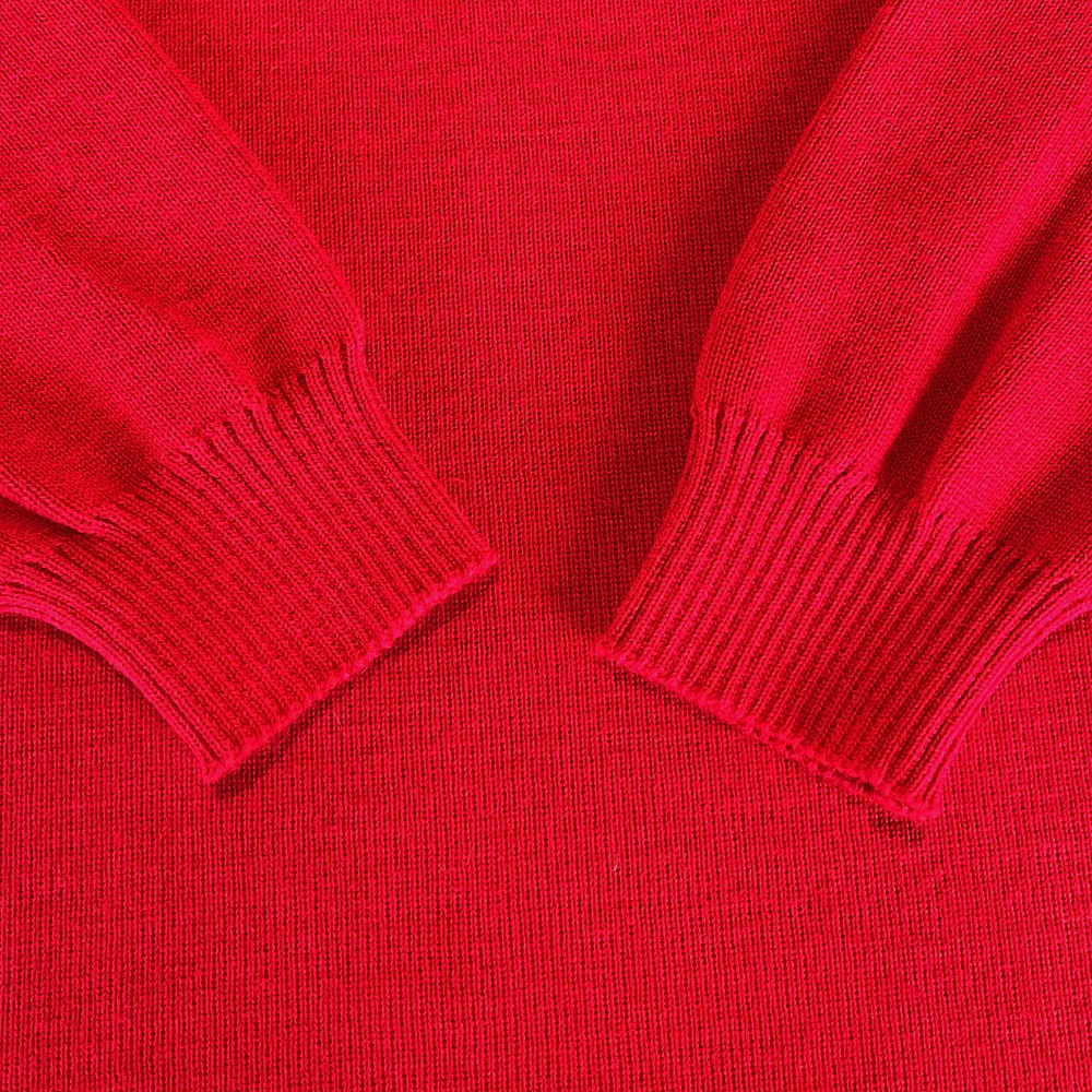 Pull marin rouge en laine - Seconde main - Image 4