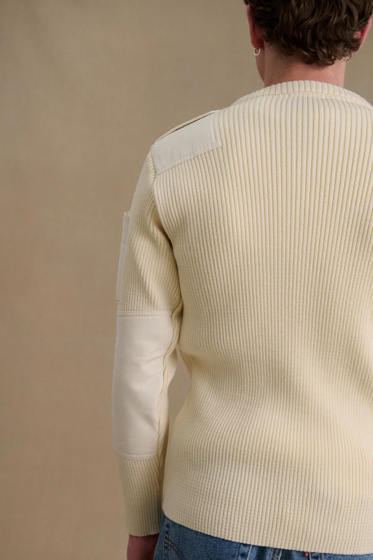 Pull Officier écru pour homme - Image 3