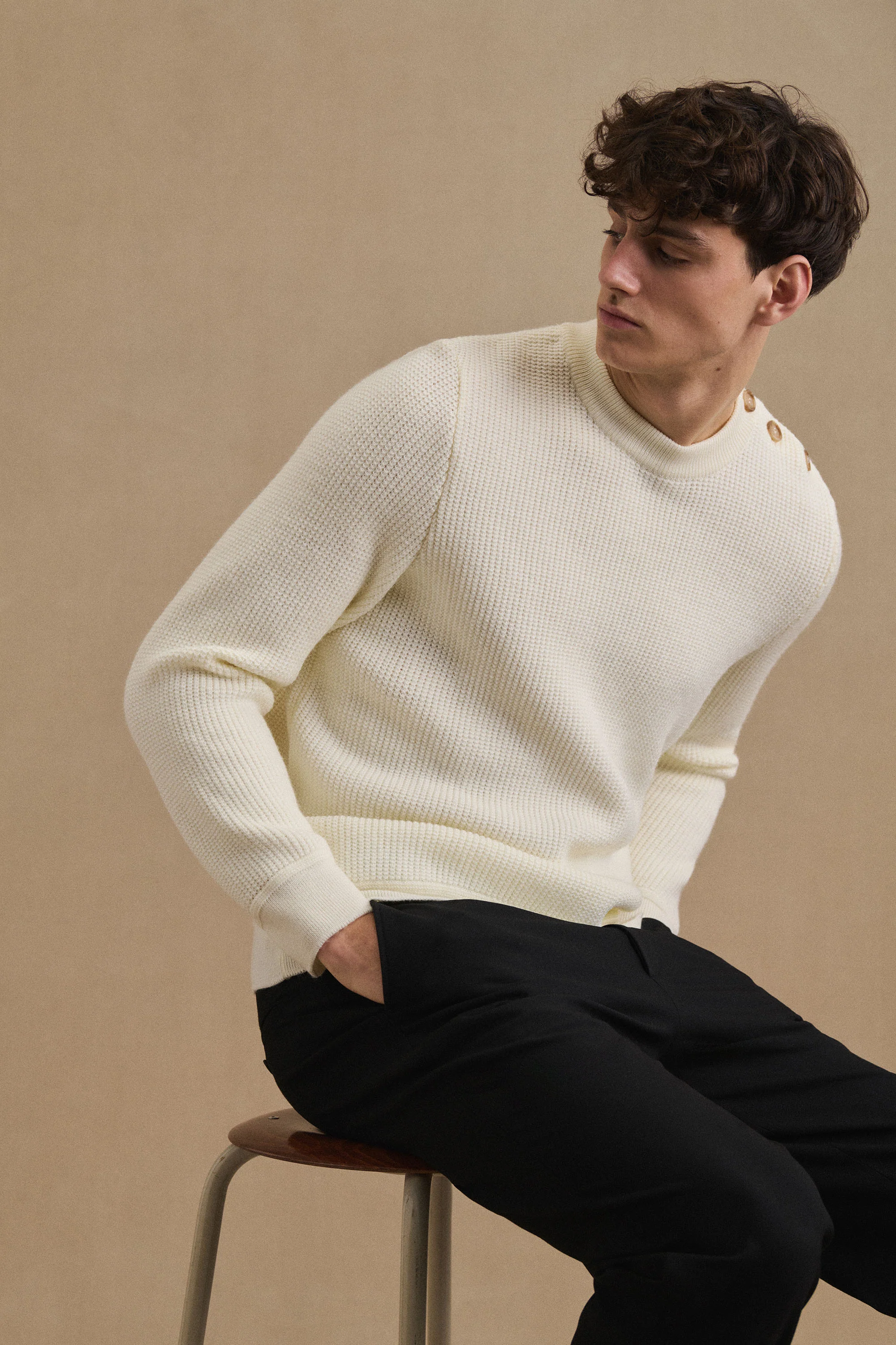 Pull Yacht écru pour homme - Image 3
