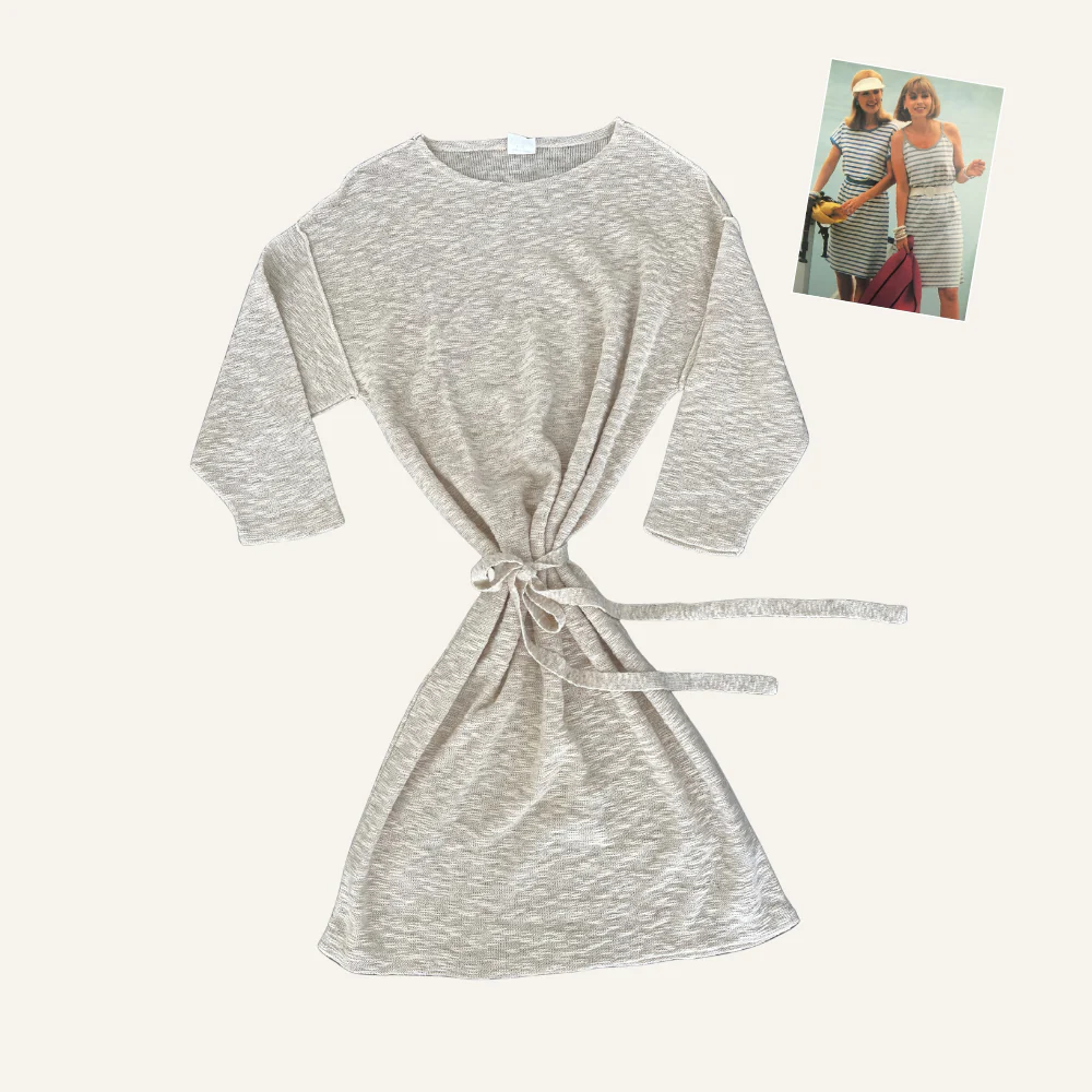 Robe écru en coton et lin pour femme - Seconde main