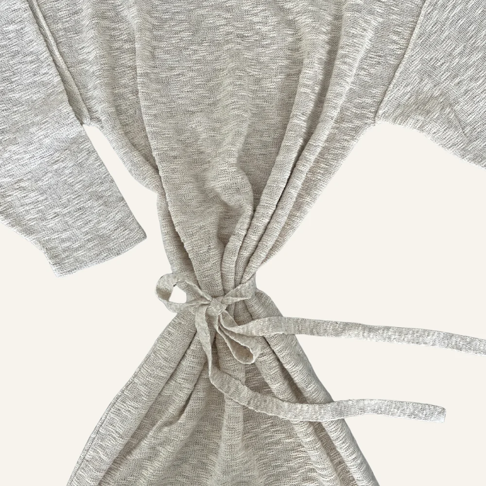 Robe écru en coton et lin pour femme - Seconde main - Image 2
