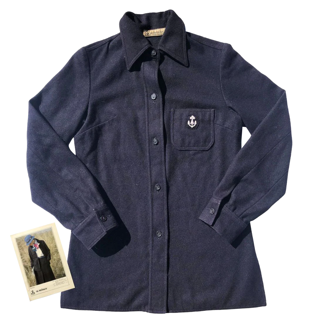 Surchemise bleu marine pour femme - seconde main