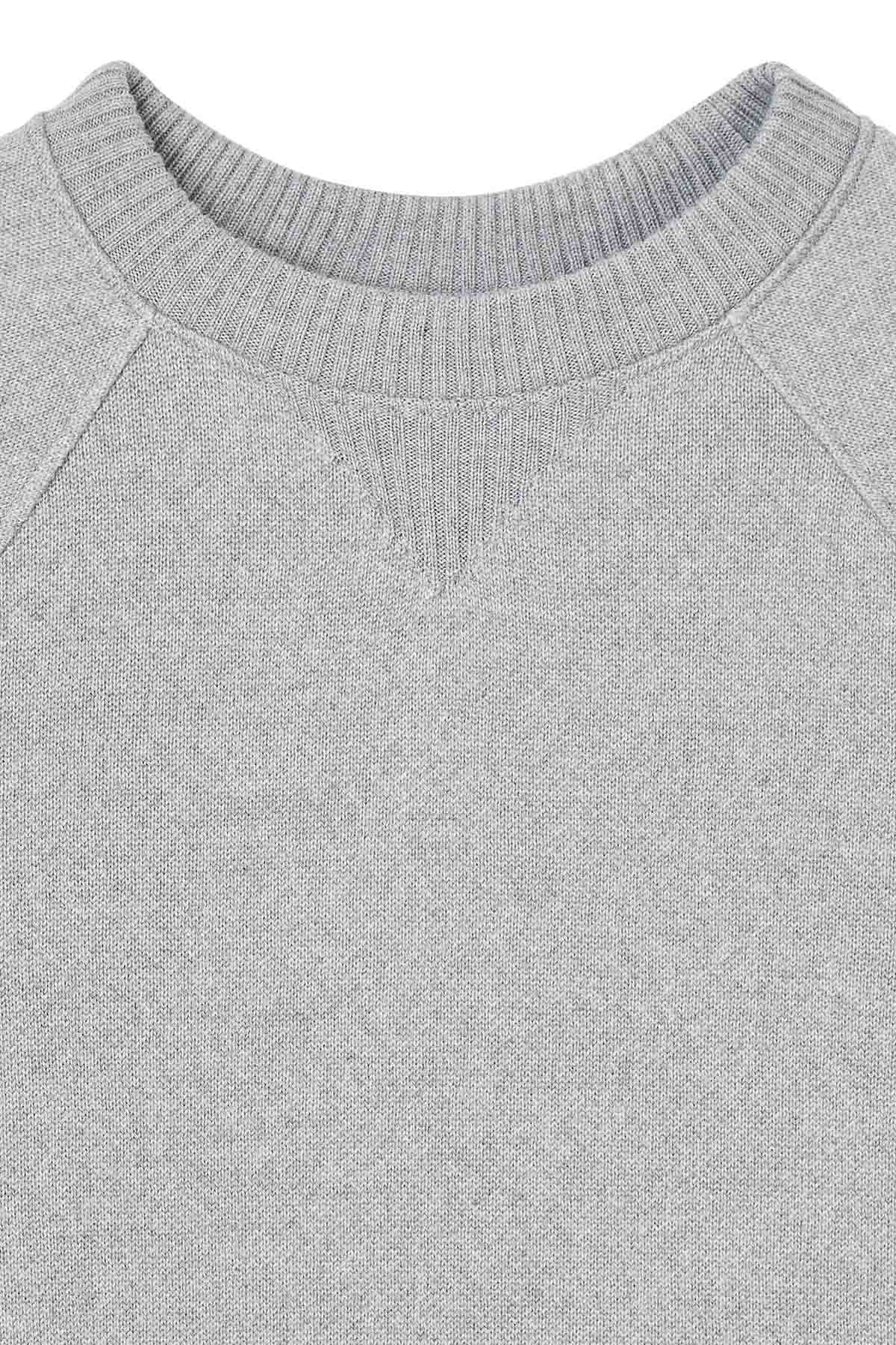 Sweat gris chiné en laine mérinos pour homme - Image 5