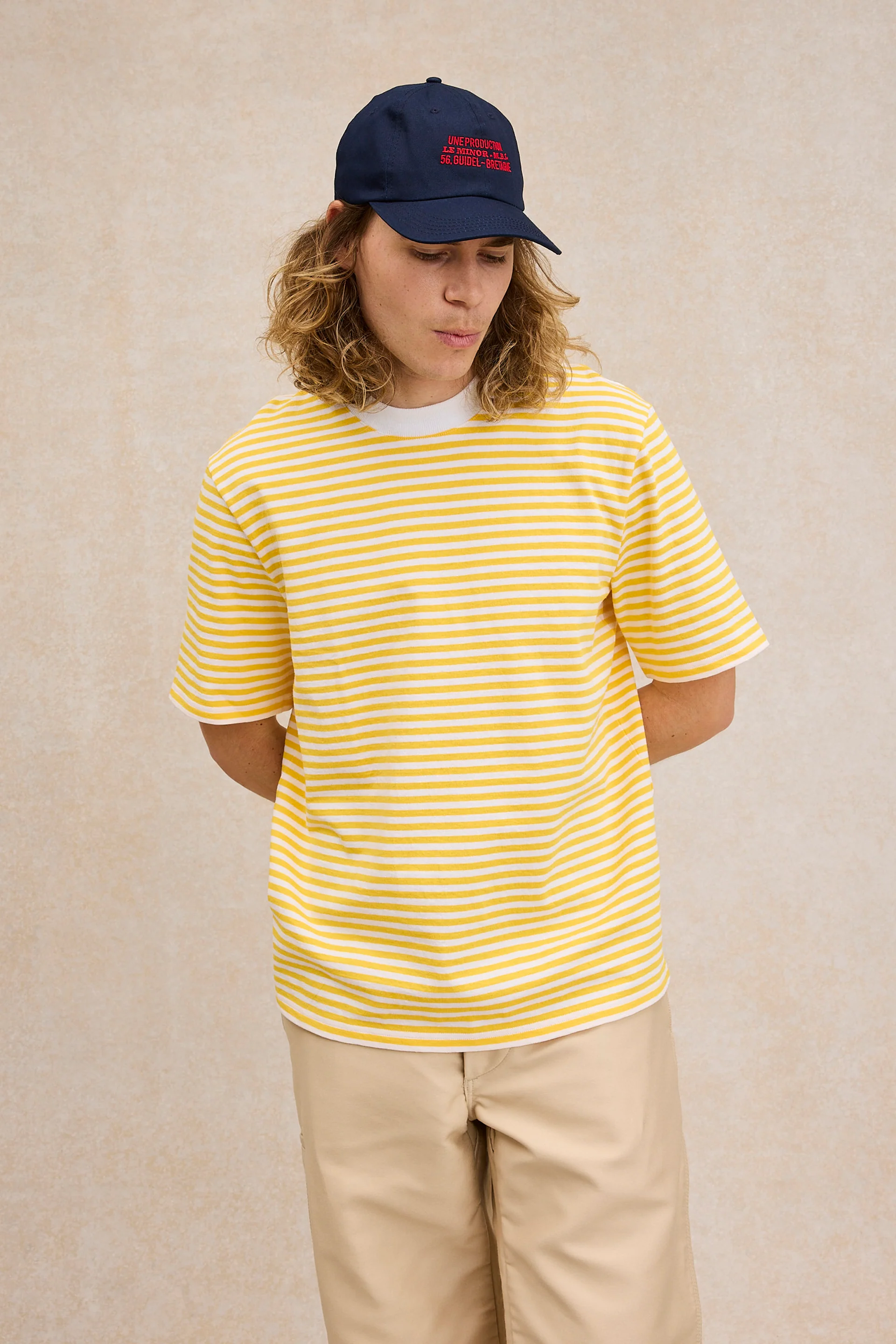 T-shirt Andy rayé jaune