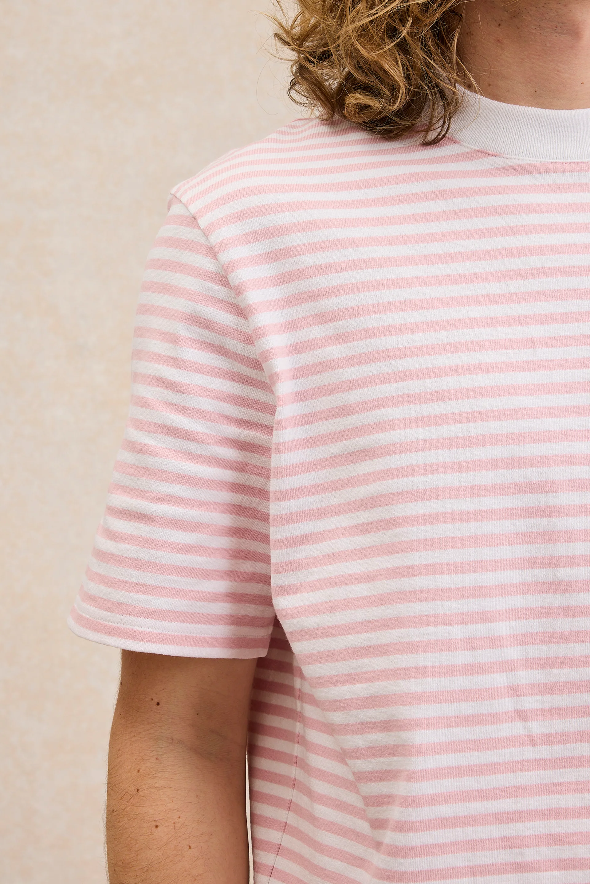 T-shirt Andy rayé rose - Image 2