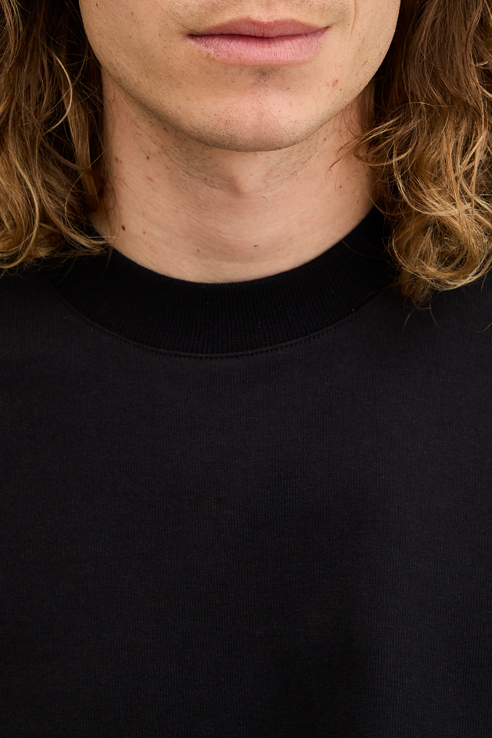 T-shirt en coton épais noir pour homme - Image 3