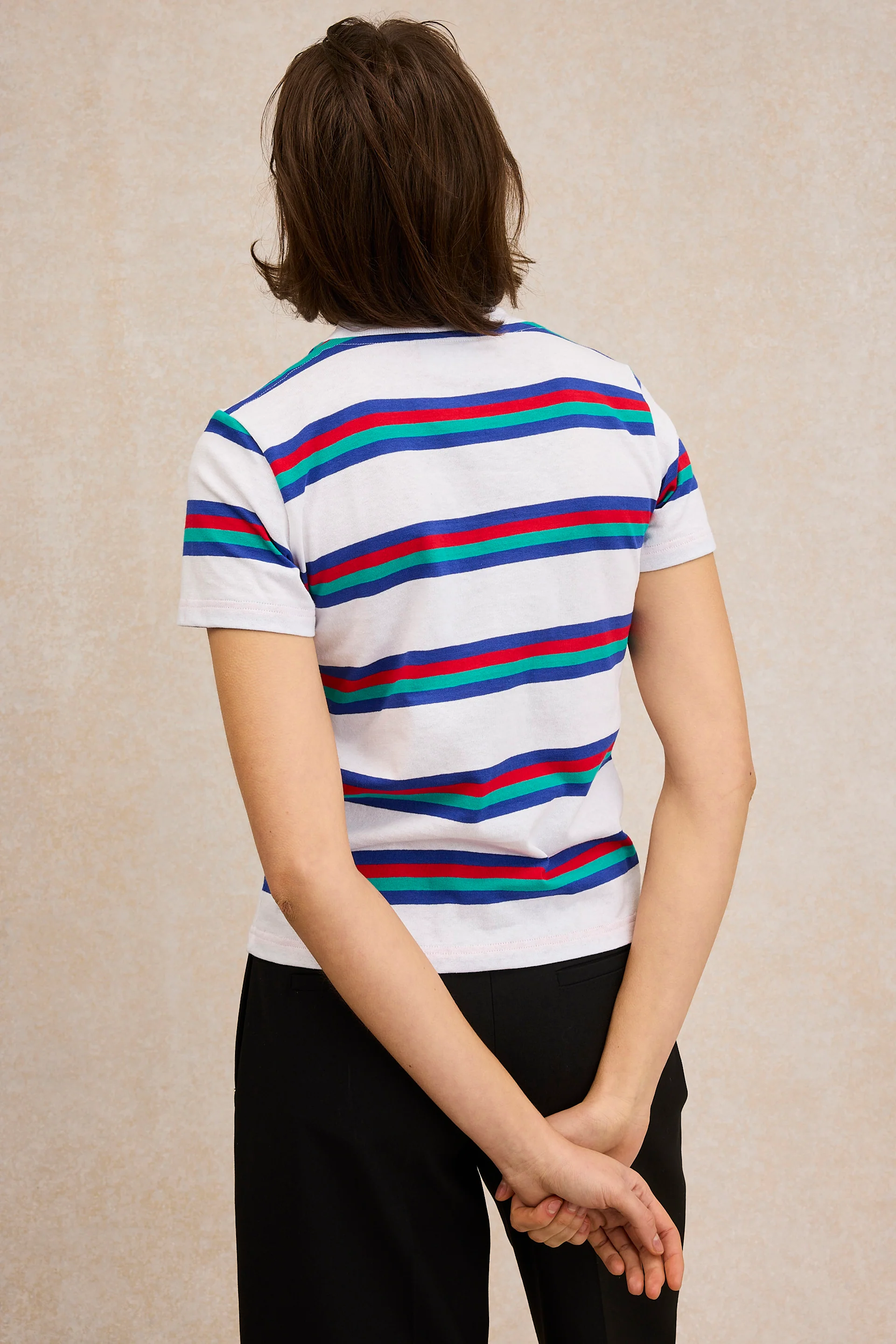 T-shirt Vic rayé blanc - Image 2