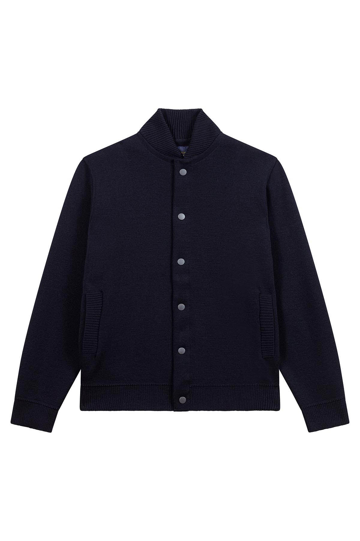 Teddy bleu marine en maille milano pour homme - Image 6