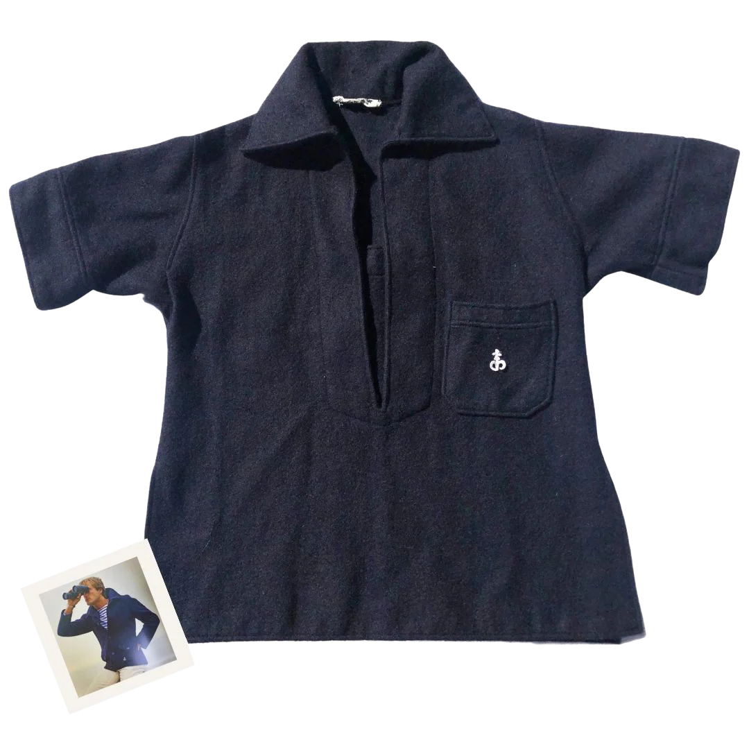 Vareuse à manches courtes bleu marine - femme - seconde main