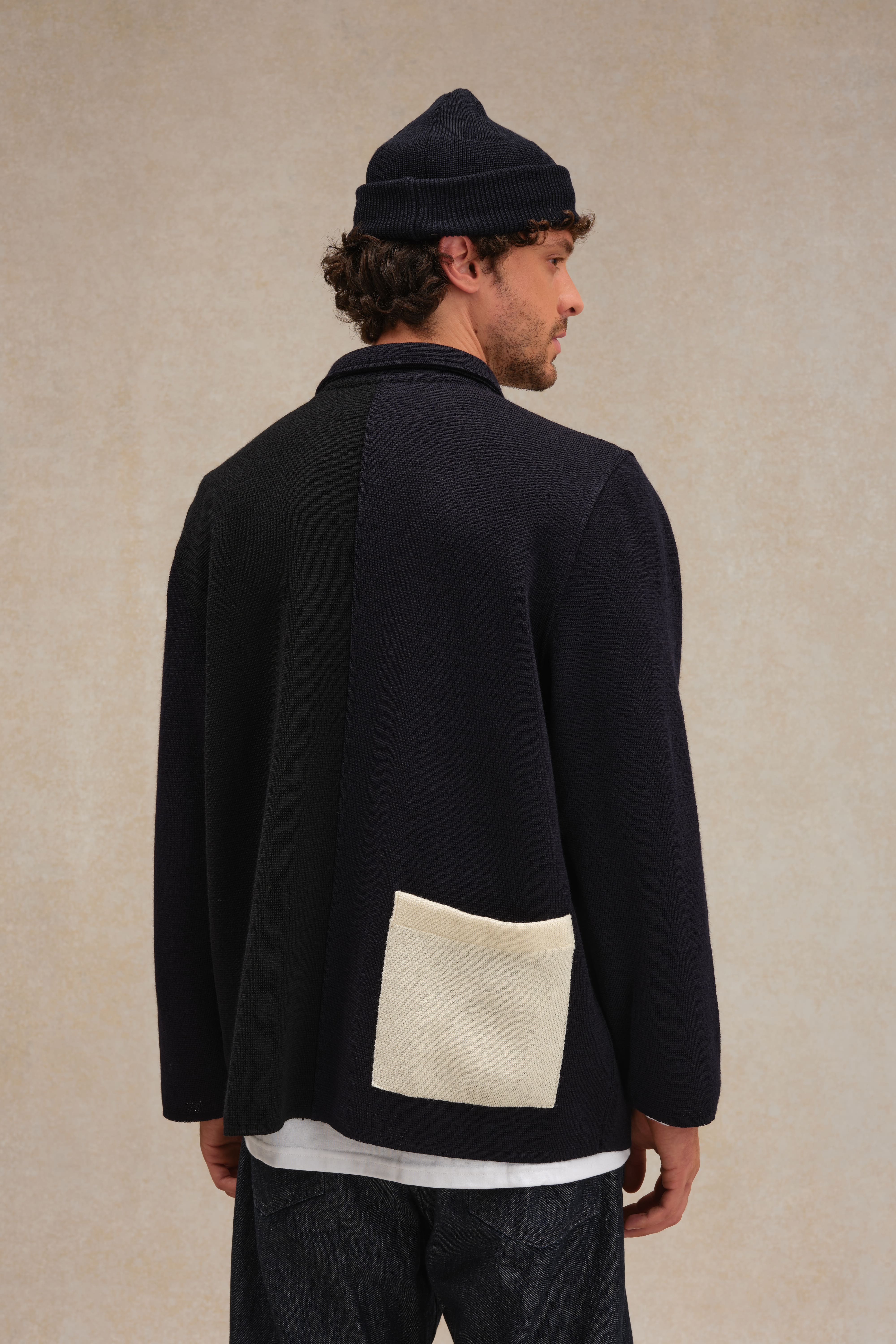 Veste de travail homme en maille Milano - Le Minor x Le Laboureur - Image 5