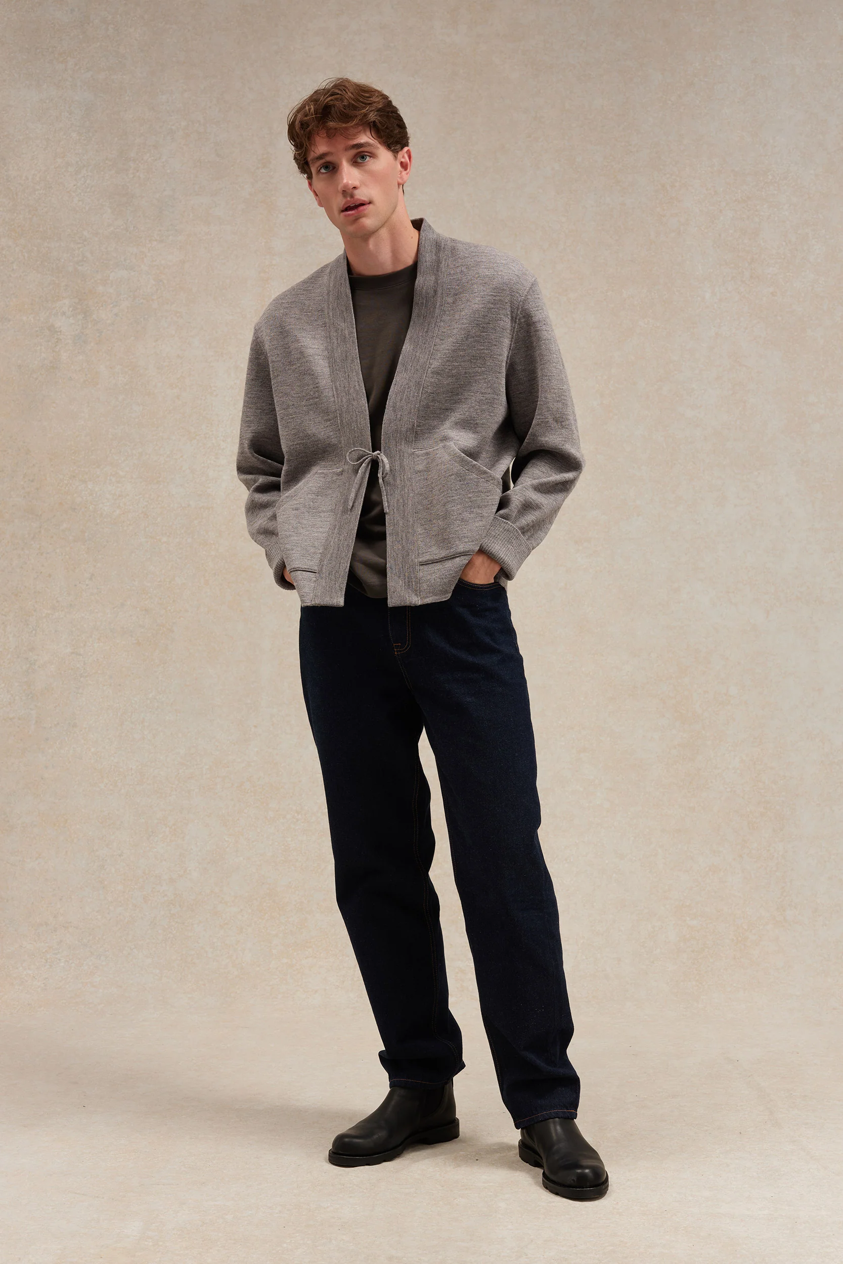 Veste Noragi grise en maille milano - Le Minor x Flâneurs - Image 3