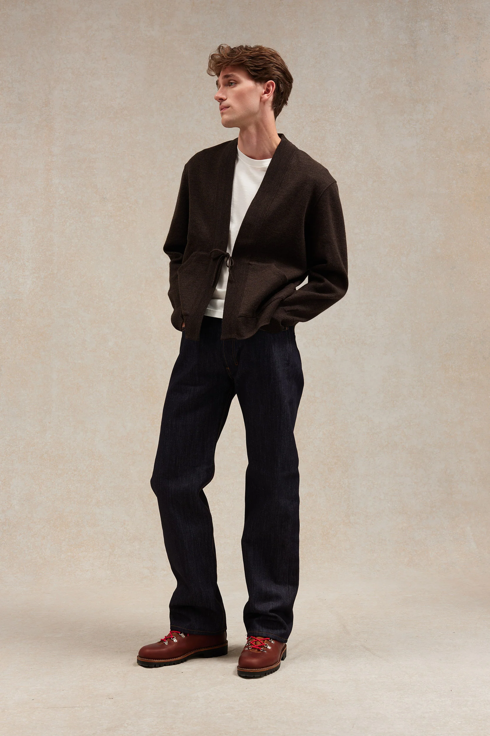 Veste Noragi marron en maille milano - Le Minor x Flâneurs - Image 4